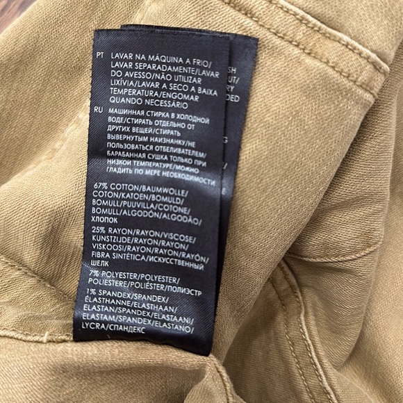 Liverpool Dull Gold Ankle Cargo Jeans with Zipper - Picture 9 of 9